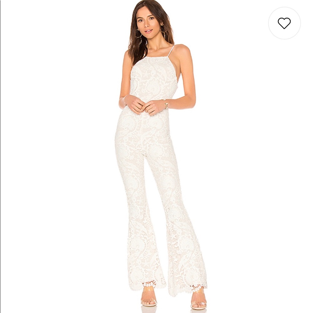 Stone Cold Fox “Dylan Jumpsuite in White Lace”